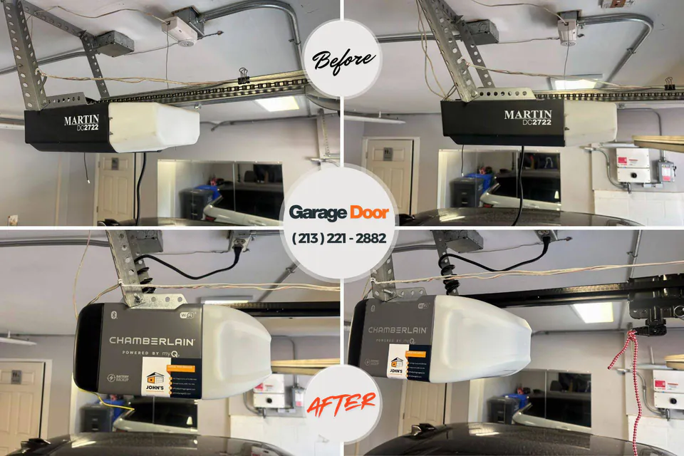 Before and after: garage door repair New York Mills, MN